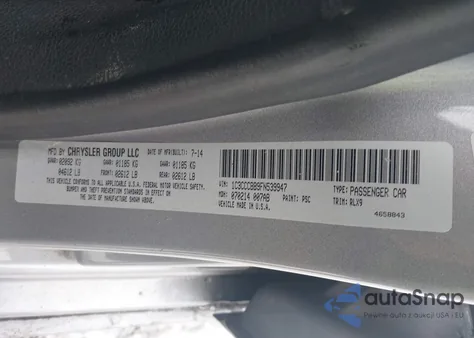 2015 Chrysler 200 S from USA, damaged, VIN 1C3CCCBB9FN539947